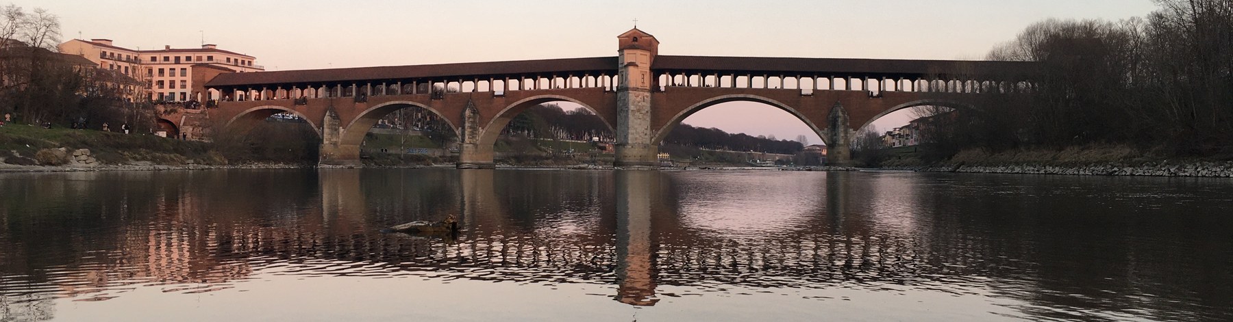The Ponte Coperto over the Ticino at Pavia